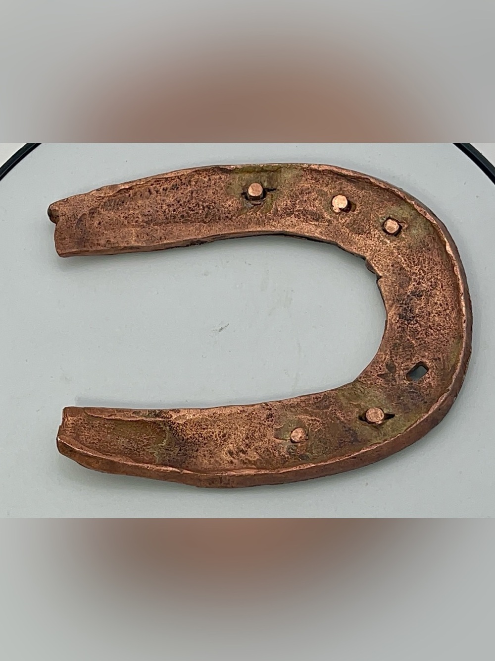 Copper style metal Decorative Horseshoe Accent - Rustic Copper Finish